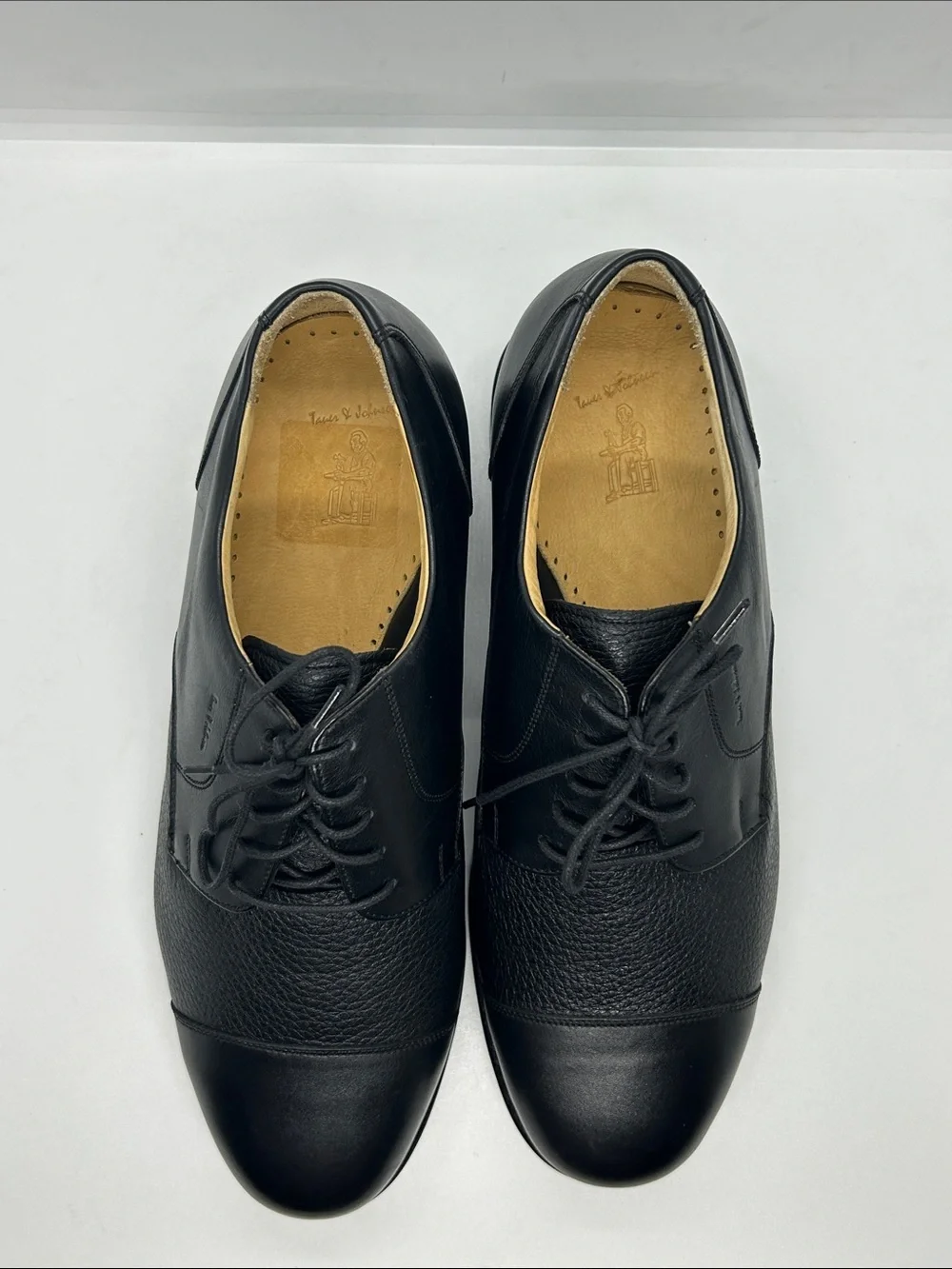 Tauer & Johnson Mens 9 D Americana EX Wellington Derby Dress Shoes Deer Calf
